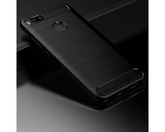 Силиконовый бампер Ipaky с карбоновыми вставками для Xiaomi Mi A1(черный)