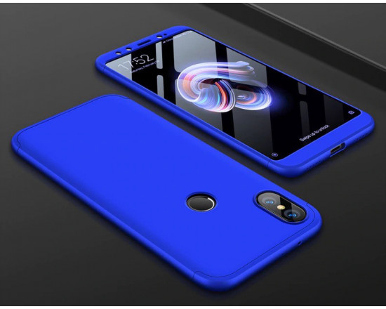 Матовий захисний чохол GKK 360° для Xiaomi Mi A2 Синій