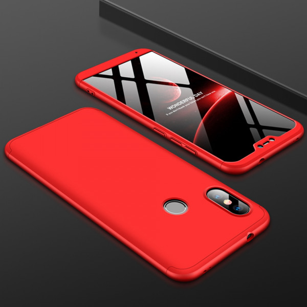 Матовий захисний чохол GKK 360° для Xiaomi Mi A2 Lite Червоний