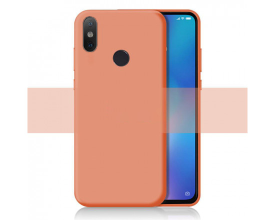 Силиконовый чехол Soft Touch для Xiaomi Mi 8 Оранжевый