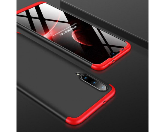 Матовый защитный чехол GKK 360° для Xiaomi Mi A3 Чёрно-красный