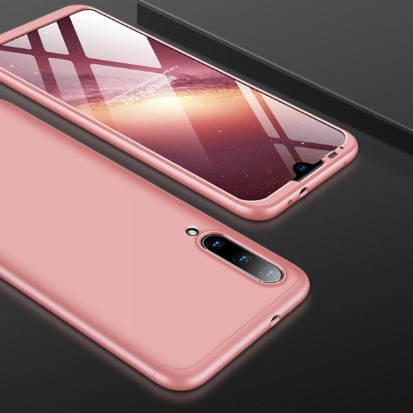 Матовый защитный чехол GKK 360° для Xiaomi Mi A3 Розовый