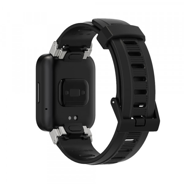 Силиконовый ремешок MiJobs Active для Xiaomi Redmi Watch 2/Redmi Watch 2 Lite черно-серебристый