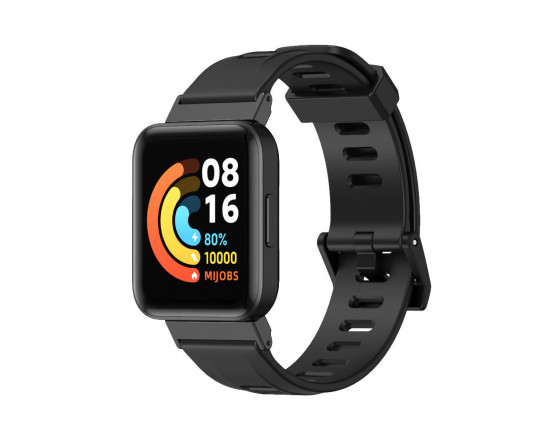 Силиконовый ремешок MiJobs Active для Xiaomi Redmi Watch 2/Redmi Watch 2 Lite черный