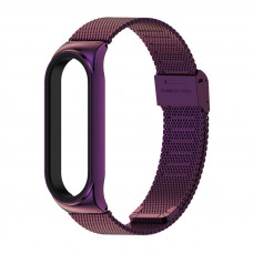 Ремінець MiJobs Milanese металевий для Xiaomi Mi Band 3 Violet