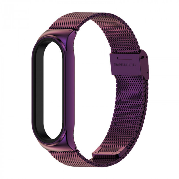 Ремінець MiJobs Milanese металевий для Xiaomi Mi Band 3 Violet