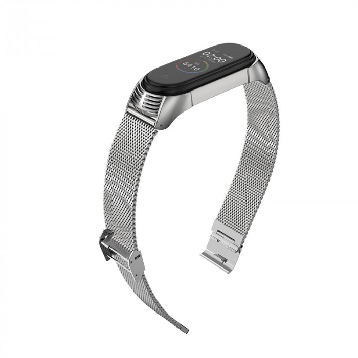Ремінець MiJobs Milanese металевий для Xiaomi Mi Band 5 Silver