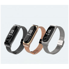 Ремінець MiJobs Milanese металевий для Xiaomi Mi Band 3/4 Black/Rose/Gold/Silver