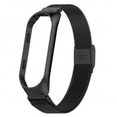 Ремінець MiJobs Milanese металевий для Xiaomi Mi Band 3 Black