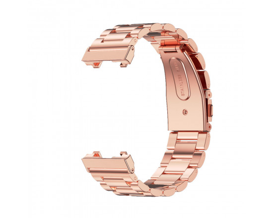Металлический ремешок MiJobs Plus для Xiaomi Redmi Watch 3 Розовое золото