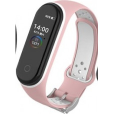 Силиконовый ремешок Sport для Xiaomi Mi Band 3/4 White/Pink