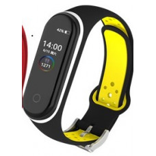 Силиконовый ремешок Sport для Xiaomi Mi Band 3/4 Black/Yellow