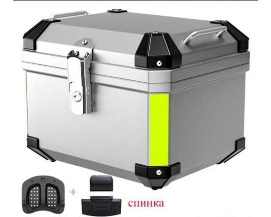 Кофр (багажник) для мотоцикла задний TDGO (45L) + спинка 43×38×36 белый