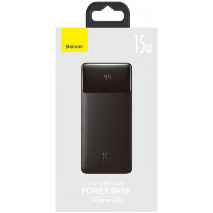 УМБ Baseus Bipow 10000 mAh 15W Digital Display Black (PPDML-I01)