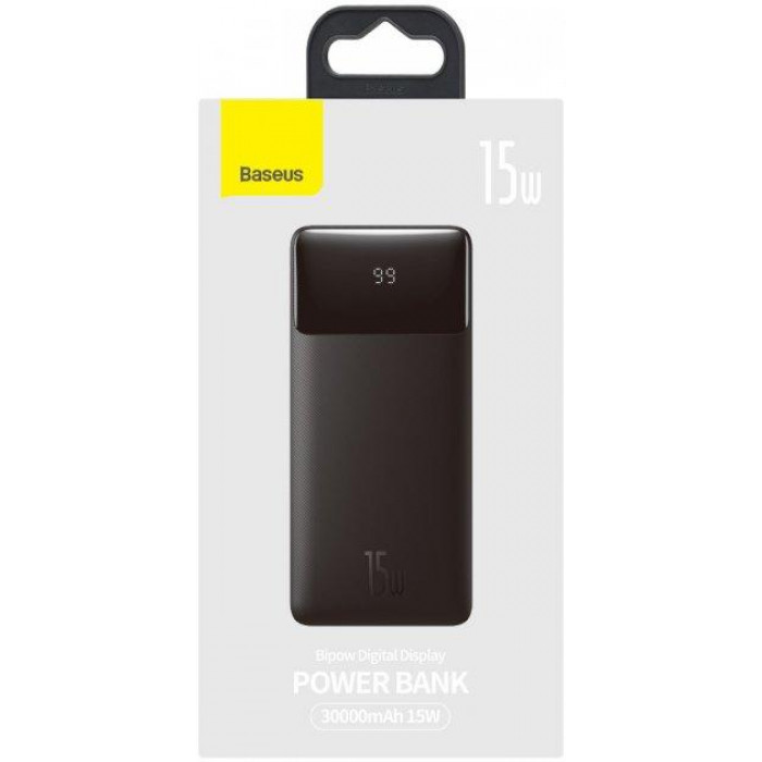 УМБ Baseus Bipow 30000 mAh 15W Digital Display Black (PPDML-K01)