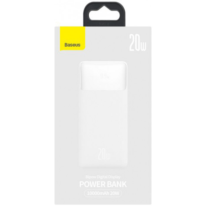 УМБ Baseus Bipow 20000 mAh 20W Digital Display White (PPDML-M02)