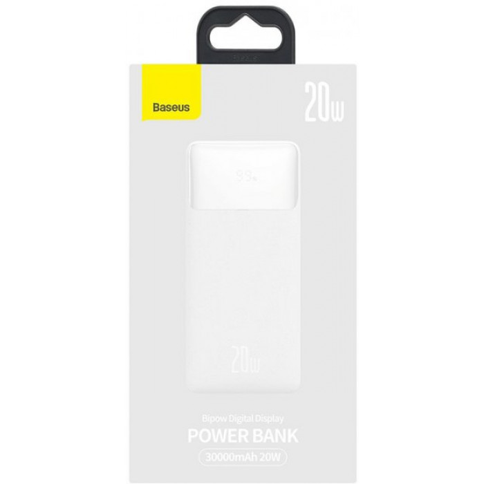 УМБ Baseus Bipow 30000 mAh 20W Digital Display White (PPBD30K)