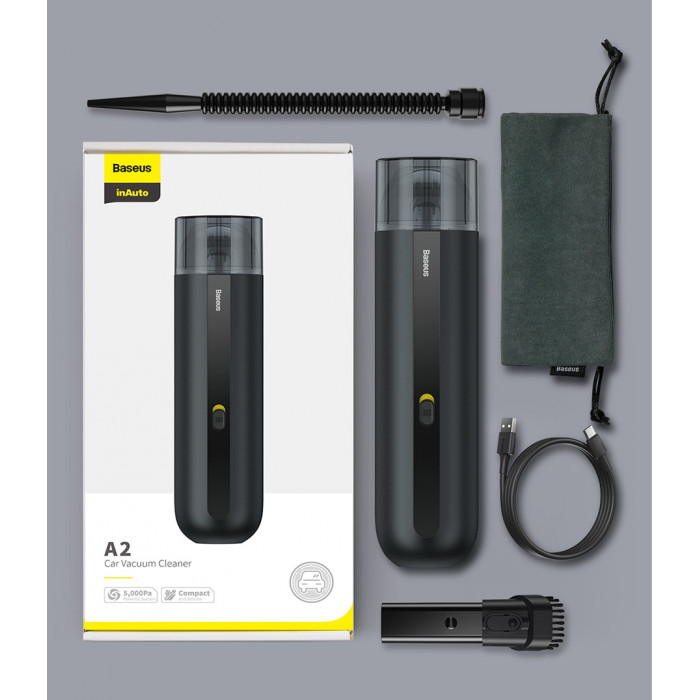 Автомобильный пылесос BASEUS Car Vacuum Cleaner A2 (CRXCQA2-01) 70 Вт, 18min, 5000Pa