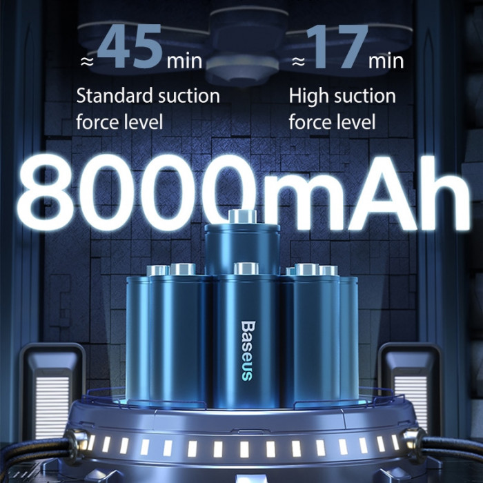 Автомобильный пылесос BASEUS Car Vacuum Cleaner A3 135 Вт, 17-45min, 15000Pa