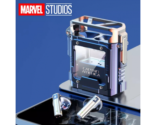 Беспроводные наушники Marvel True Wireless Earphones Captain America BTMV08 Синие BT 5.3