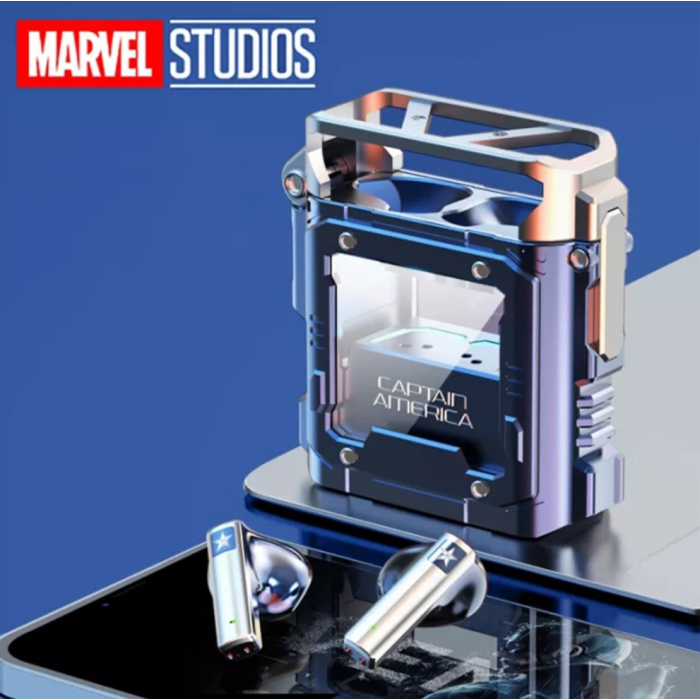 Бездротові навушники Marvel  True Wireless Earphones Captain America BTMV08 Сині BT 5.3