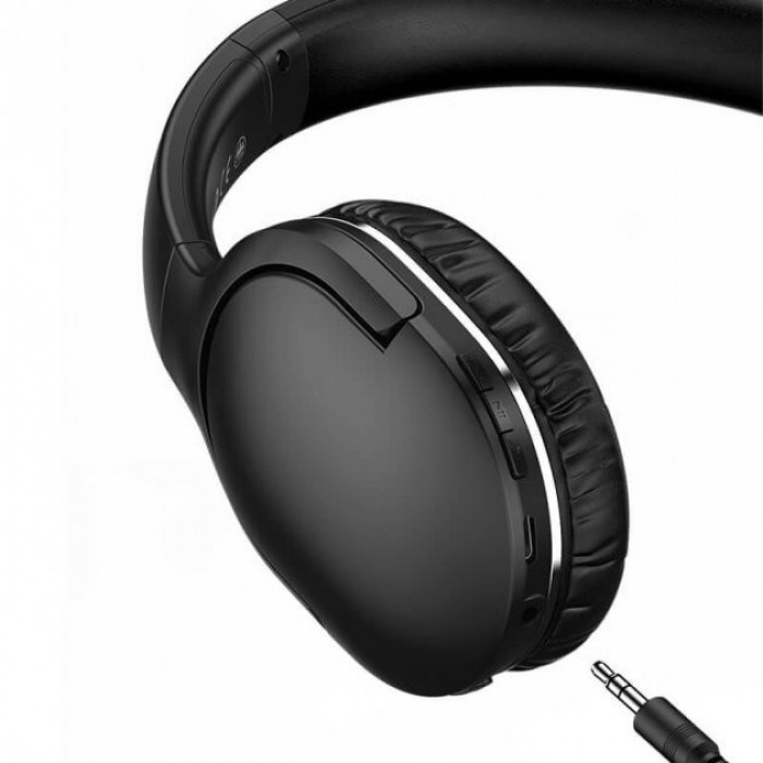 Бездротові накладні Bluetooth навушники BASEUS Encok Wireless headphone D02 Pro BT5.3, AUX Black (NGTD010201)