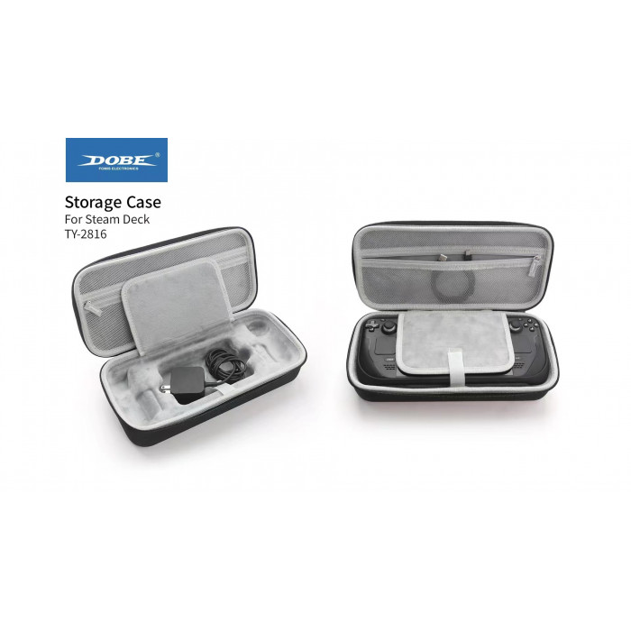 Купить DOBE TY-2816 Black - жесткий EVA кейс для Steam Deck, водостойкая сумка-чехол