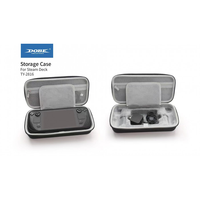 Купить DOBE TY-2816 Black - жесткий EVA кейс для Steam Deck, водостойкая сумка-чехол