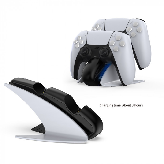 Купити подвійну зарядну док-станцію для DualSense Sony PlayStation PS5 DOBE TP5-0583