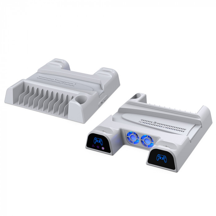 Мультифункціональна док-станція Dobe TP5-3532D для PS5: зарядка та охолодження двох геймпадів!