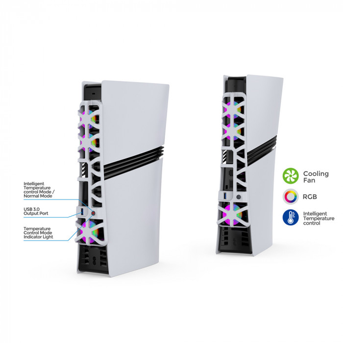 Купить DOBE TP5-35153S — умный вентилятор охлаждения PS5 Pro Черный