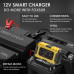 Автоматичний імпульсний зарядний пристрій для автомобільного акумулятора Foxsur 12V 6A Жовтий FBC1206D