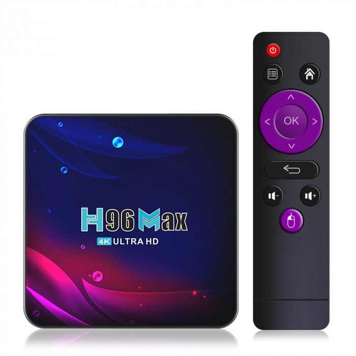 Купить смарт ТВ приставка Android SmartTV Box 4К H96 MAX V11 4/32ГБ WIFI+BT 5 ГГц