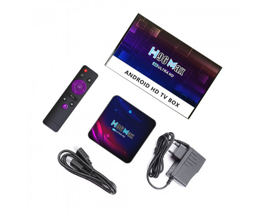 Придбати смарт ТВ приставка Android SmartTV Box 4К H96 MAX V11 2/16ГБ WIFI+BT 5 ГГц