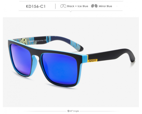 Солнцезащитные очки Kdeam 156, поляризационные C1 Черно-синие
