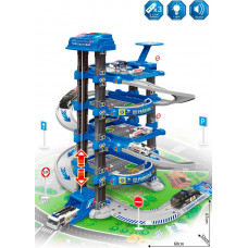 Гараж та паркінг для машинок 660-A328 "Поліція", 5 поверхів, 2 машинки, вертоліт, автоматичний підйомник, світло, звук, аксесуари