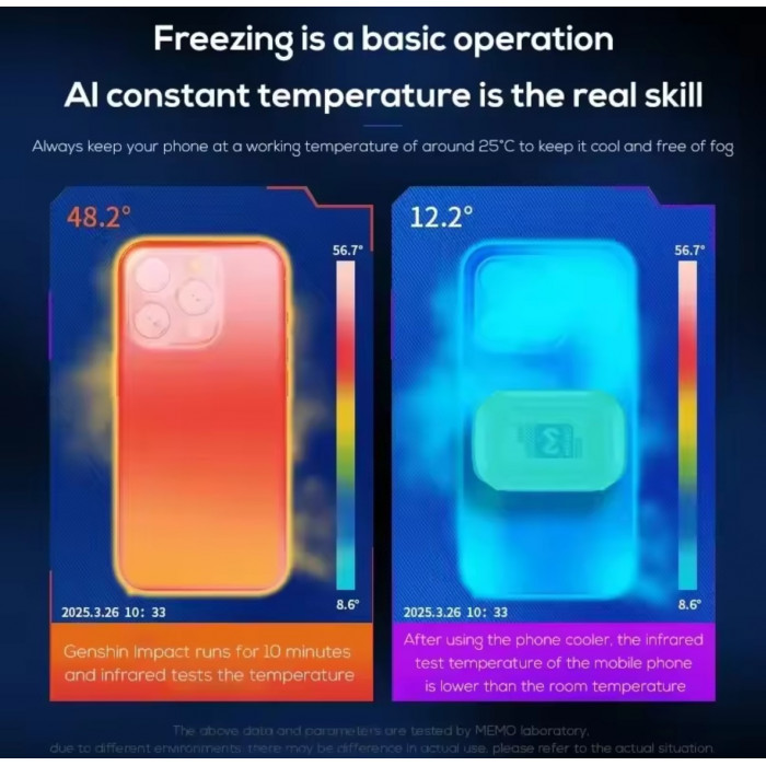 Купить MEMO CX12 — кулер для смартфона с аккумулятором и RGB