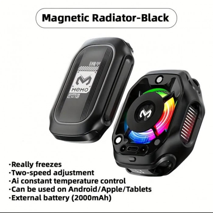 Купить MEMO CX12 — кулер для смартфона с аккумулятором и RGB