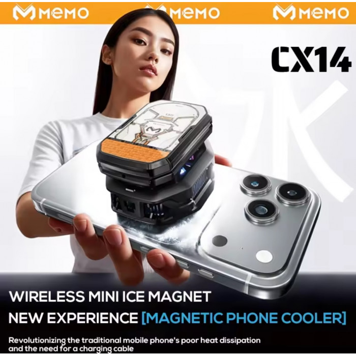 Купити MEMO CX14 — кулер для смартфона з акумулятором та RGB Black 11w