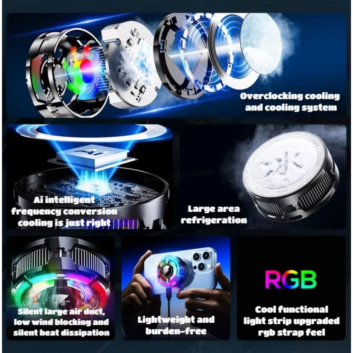 Купить MEMO CX15— кулер для смартфона с элементом Пельтье и RGB