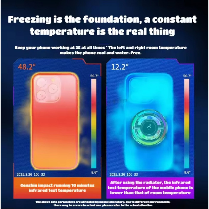 Купить MEMO CX15— кулер для смартфона с элементом Пельтье и RGB