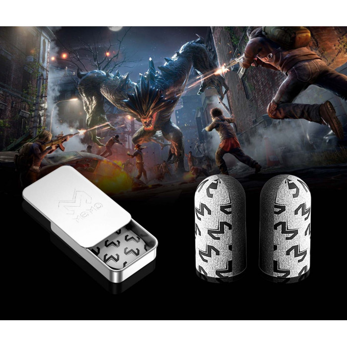 Ігрові напальчники MEMO FS02 — срібні, ультрачутливі