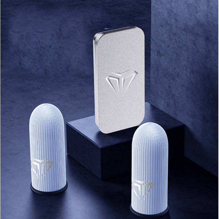 Купить Игровые напальчники Shezi S03 Black — серебряное волокно, сверхчувствительные, металлический кейс