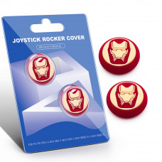 Силиконовые накладки на стики PS5/PS4/Xbox Iron Man – Thumb Grips 2 шт (антиковские)