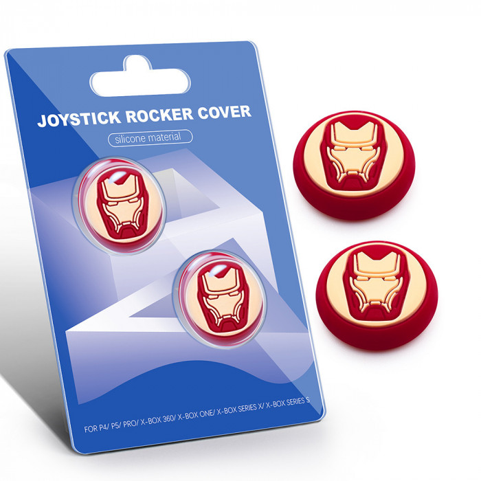 Купить Накладки на стики PS5/PS4/Xbox Iron Man – 2 шт.