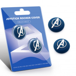 Силиконовые накладки на стики PS5/PS4/Xbox Marvel Avengers – Thumb Grips 2 шт (антиковские, синие)