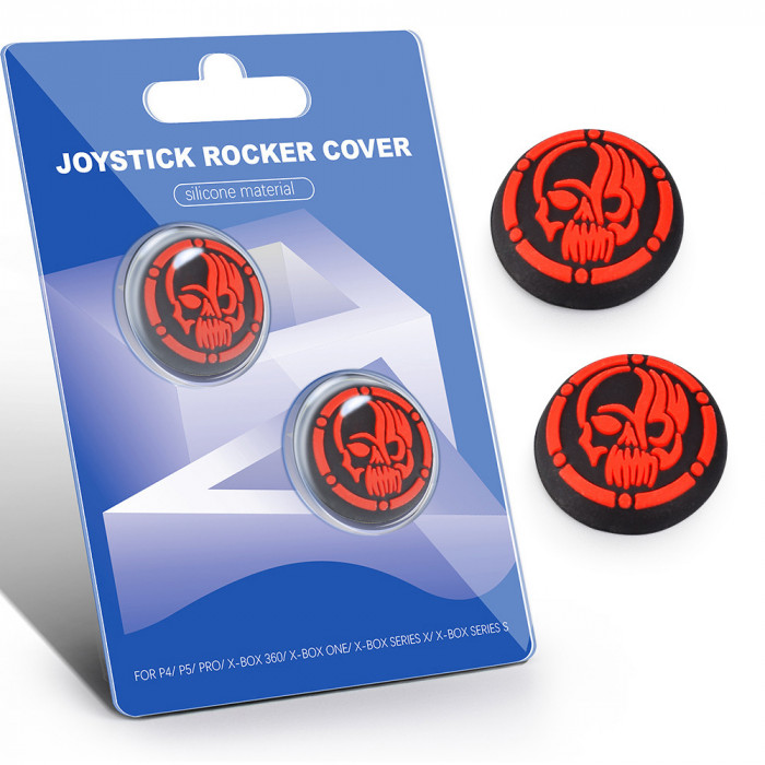 Купить Накладки на стики PS5/PS4/Xbox Skull Style - 2 шт.