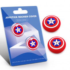Силиконовые накладки на стики PS5/PS4/Xbox Captain America – Thumb Grips 2 шт (антиковские)
