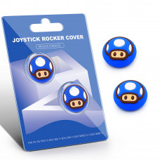 Силіконові накладки на стіки PS5 / PS4 / Xbox Super Mario Mushroom – Thumb Grips 2 шт (антиковзкі, сині)