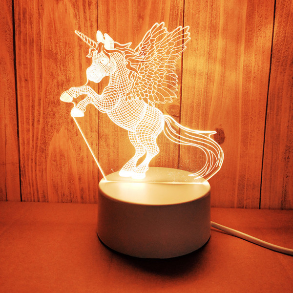 3D светильник-ночник «Пегас» 3D Creative